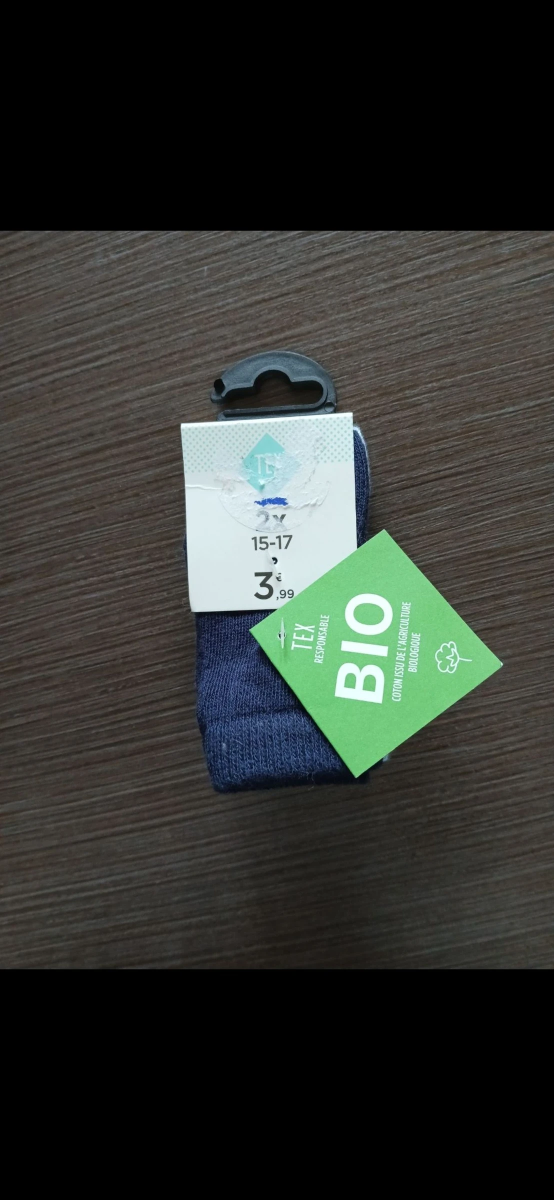 Lot 2 paires de chaussettes garçon tex baby 15/17